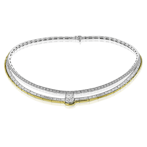 14K White Gold Choker