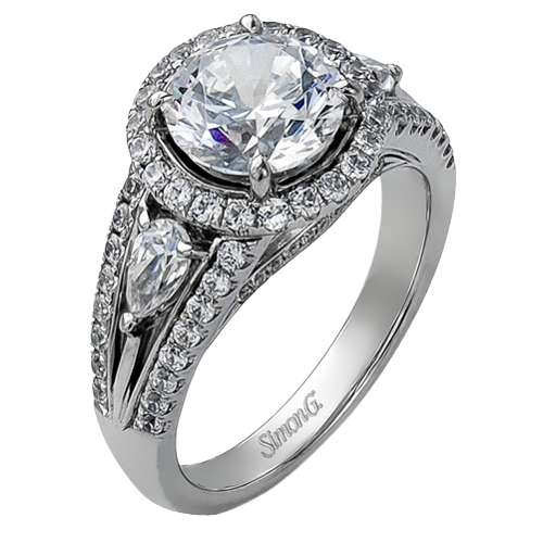 14K White Gold Ring With 2 cw Round Diamond